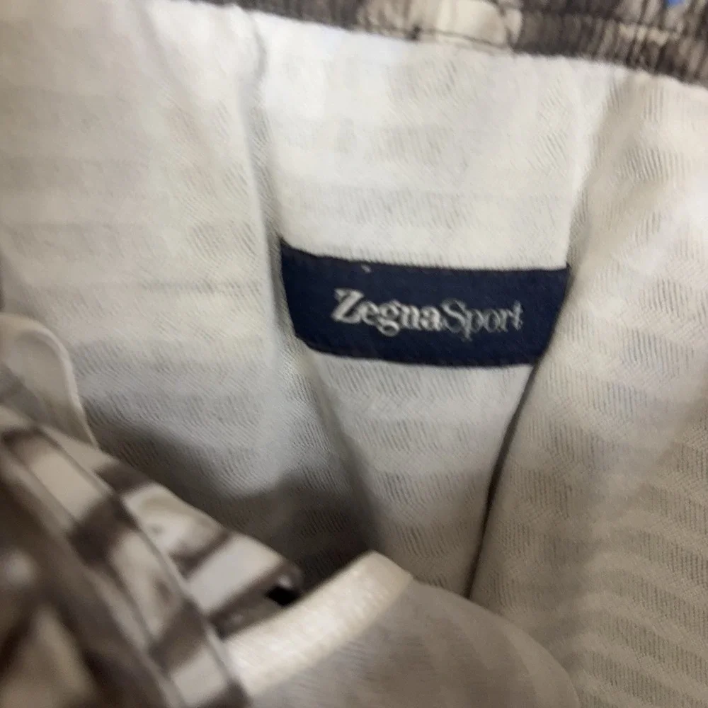 Zegna Sport Swim Trunks Shorts Mens Sz S Brown Blue‎ Tropical Floral Hibiscus